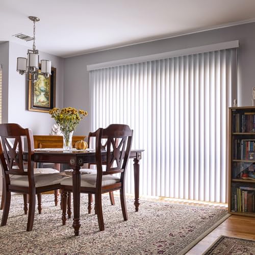 Vertical Blinds Replacement Headrail Track Custom Made to Your Size, Stack, and Control Type - Complete with Brackets and Hardware (64.5 inches)