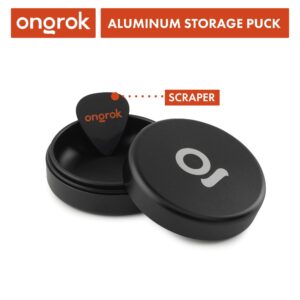 ONGROK Storage Puck, Black, Perfect Size Case to Store in Your Pocket, Airtight, Preserves Moisture Profile, Smell and Aroma