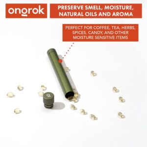 ONGROK Premium Storage Tube | Airtight Aircraft Grade Aluminum Metal, Pocket-Sized Opaque Holder (Green)