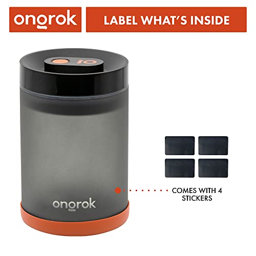 ONGROK Glass Storage Jar (800ml/2oz) with Vacuum Pump Technology, Air Proof Containers to Preserve Smell and Aroma