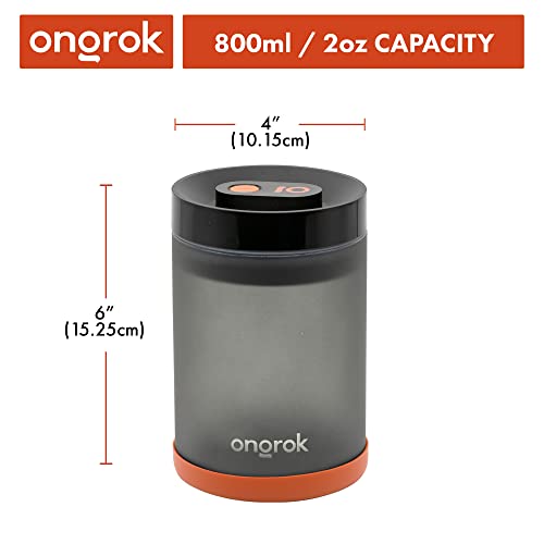 ONGROK Glass Storage Jar (800ml/2oz) with Vacuum Pump Technology, Air Proof Containers to Preserve Smell and Aroma