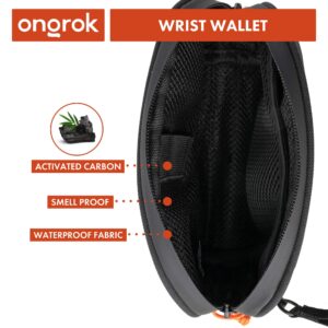 ONGROK Carbon Technology Wrist/Clutch Bag | Small Wristlet Purse, Waterproof Zipper Sealed