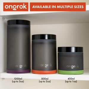 ONGROK Glass Storage Jar (400ml/1oz) with Vacuum Pump Technology, Air Proof Containers to Preserve Smell and Aroma (400ml)