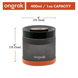 ONGROK Glass Storage Jar (400ml/1oz) with Vacuum Pump Technology, Air Proof Containers to Preserve Smell and Aroma (400ml)