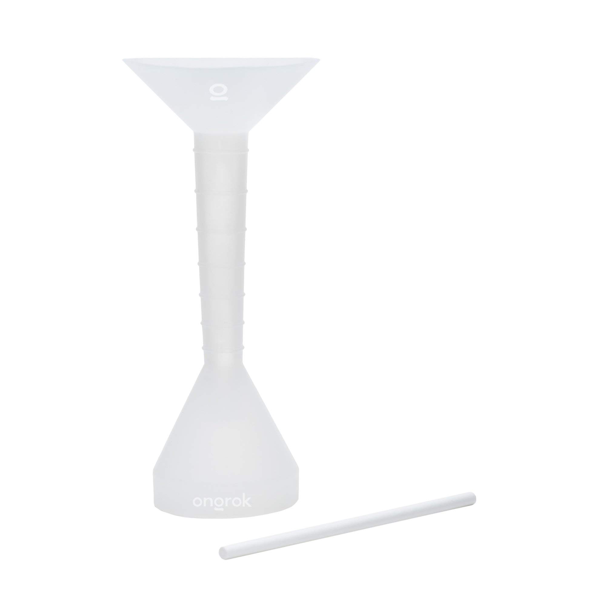 ONGROK Transparent Filler, Loader and Packer Device with Measuring Guide, Kit includes: Funnel and Packing Stick