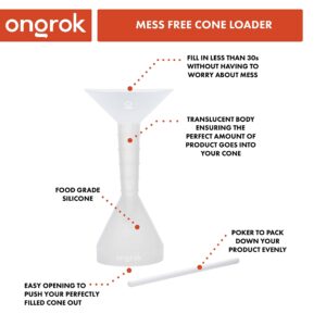 ONGROK Transparent Filler, Loader and Packer Device with Measuring Guide, Kit includes: Funnel and Packing Stick