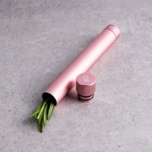 ONGROK Premium Storage Tube | Airtight Aircraft Grade Aluminum Metal, Pocket-Sized Opaque Holder (Rose Gold)