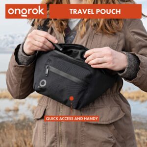 ONGROK Carbon Technology Waist Bag | Small Odor Proof Backpack, Newest Model, Waterproof Zipper Sealed, Carbon Lined Waist Pouch, Unisex/Men/Women