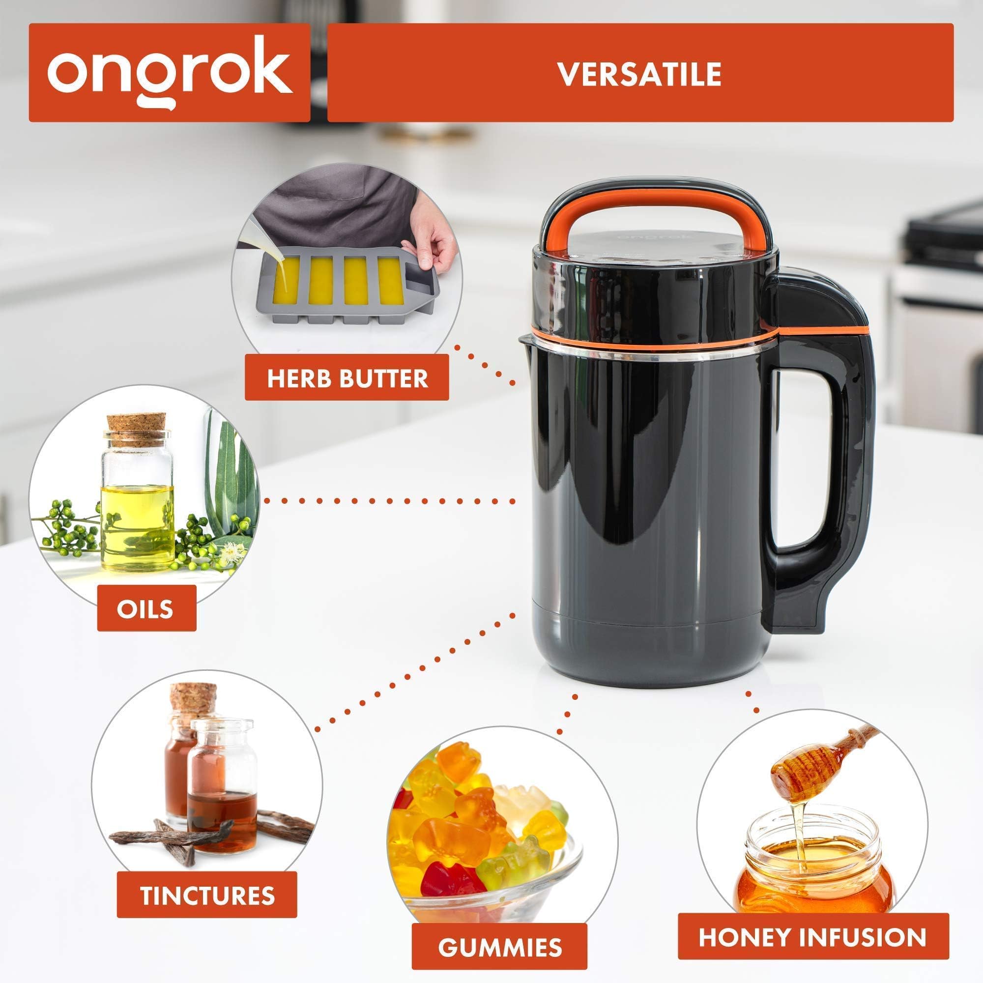 ONGROK Butter Maker Machine Bundle Pack, Accessories Included, Simple Functionality, Botanical Infusion Machine for Herbal Extraction, Make Oil, Butter and Tincture, Works Like Magic