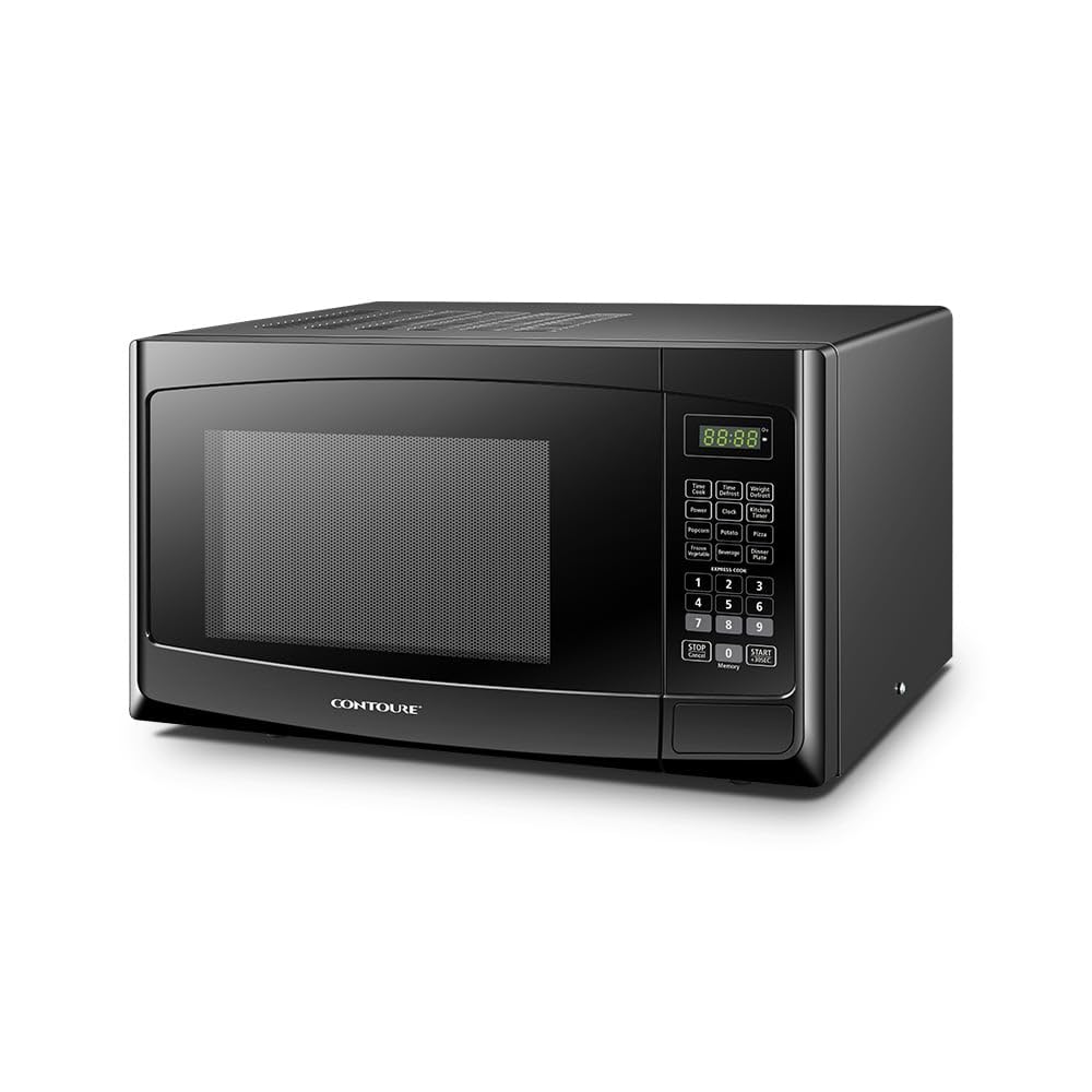 CONTOURE RV Built-In Microwave Oven | Perfect RV Replacement | 900W Power, 10 Power Levels | Easy-Clean Interior | LED Display | Quick-Cook Settings | RV-980B