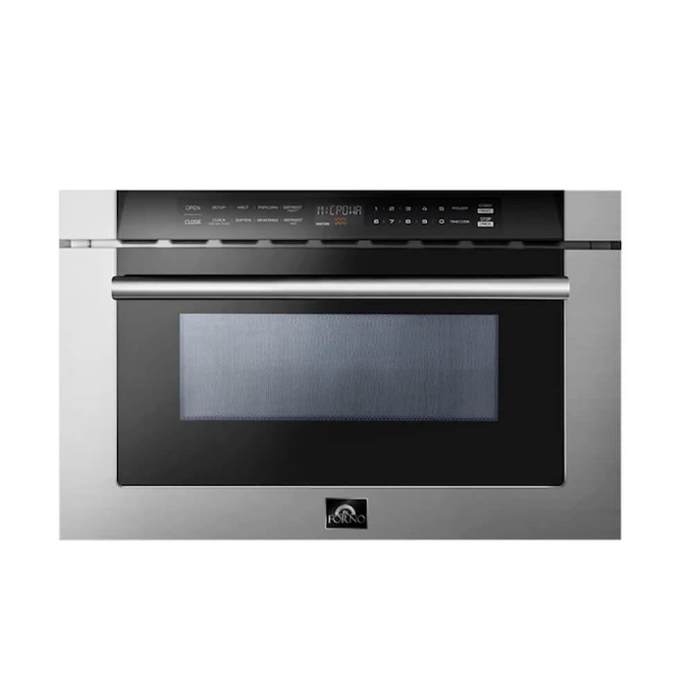 FORNO 24" Inch. Microwave Drawer Oven with Touch Open Door - 1.2 Cubic Feet Electric Oven Capacity - Stainless Steel Child Safety Lock Self Cleaning