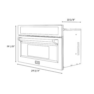 ZLINE Autograph Edition 30” 1.6 cu ft. Built-in Convection Microwave Oven in Stainless Steel and Gold Accents