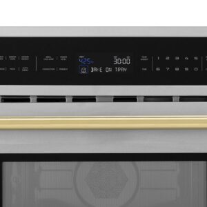 ZLINE Autograph Edition 30” 1.6 cu ft. Built-in Convection Microwave Oven in Stainless Steel and Gold Accents