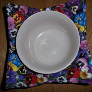 Microwave Bowl Cozy Cozies Pansy 10 Inches