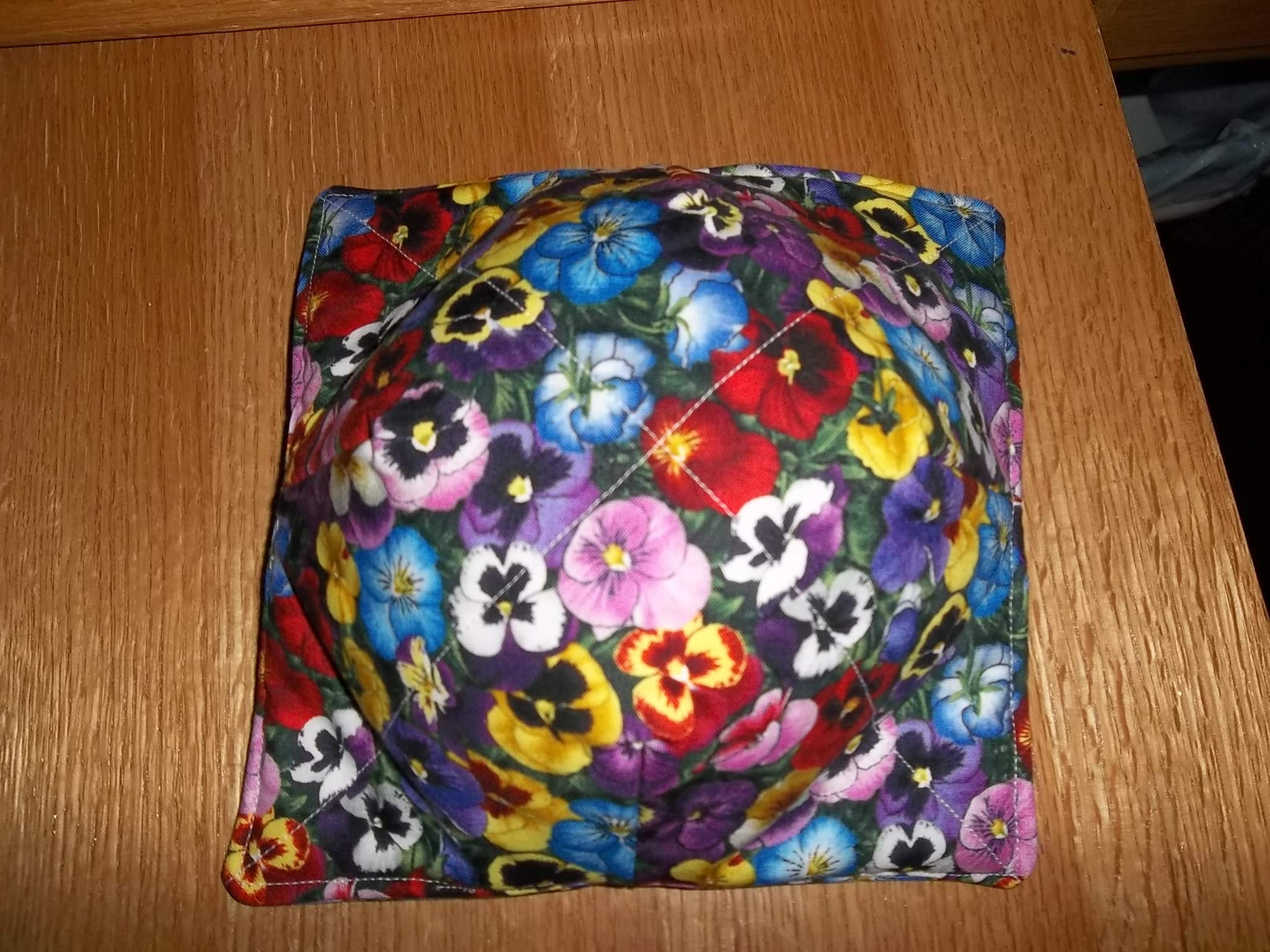 Microwave Bowl Cozy Cozies Pansy 10 Inches