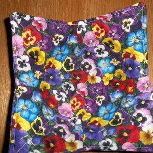 Microwave Bowl Cozy Cozies Pansy 10 Inches