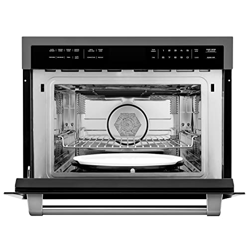 ZLINE 24" Built-in Convection Microwave Oven in Black Stainless Steel with Speed and Sensor Cooking