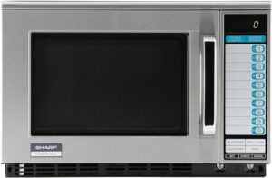 sharp r-25jtf microwave, silver