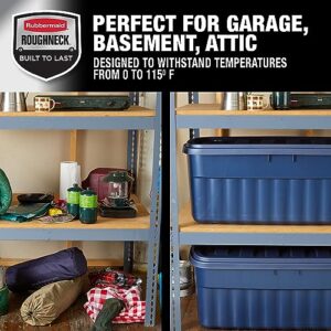 Rubbermaid Roughneck️ Storage Totes 50 Gal, Large Durable Stackable Storage Containers, Great for Basement, Attic, Garage Storage, and More, 50 Gal - 2 Pack