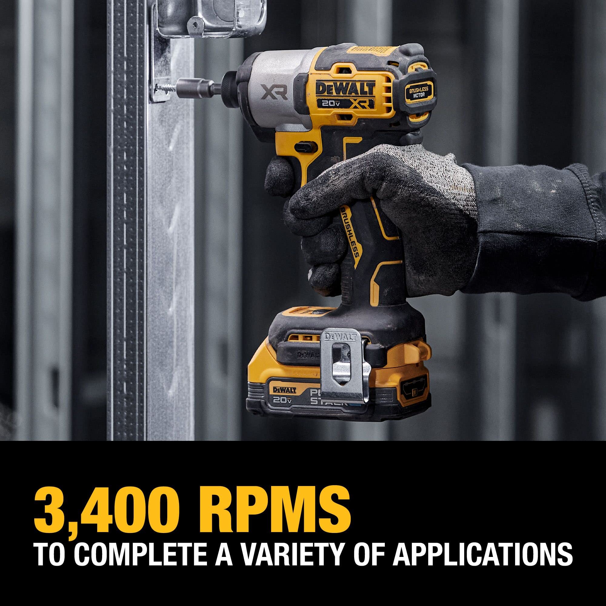 DEWALT 20V MAX Impact Driver, Cordless, 3-Speed, Battery and Charger Included (DCF845D1E1)