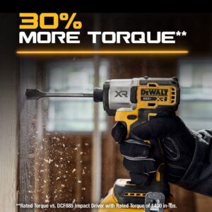 DEWALT 20V MAX Impact Driver, Cordless, 3-Speed, Battery and Charger Included (DCF845D1E1)