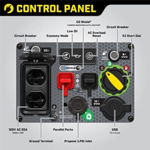 Champion Power Equipment 2500-Watt Dual Fuel Ultralight Portable Inverter Generator with Quiet Technology and CO Shield