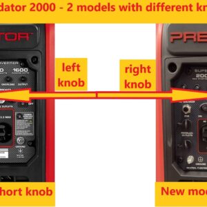 Compatible replacement knob for Harbor Freight Predator 2000 watts inverter generator for the Off-Choke-Run switch selector and compatible screw - new 3d printed part (Prd-2000-short-knob)