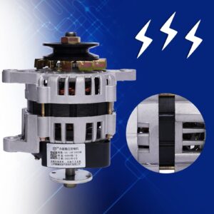 Permanent Magnet Synchronous Generator, 2000W 12V PMA Low Rpm Alternator Two Wheel Generator DC Generator 4000 rpm