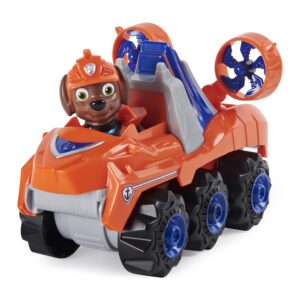 PAW Patrol, Dino Rescue Zuma’s Deluxe Rev Up Vehicle with Mystery Dinosaur Figure, Preschool Toys for Boys & Girls Ages 3 and Up