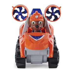 PAW Patrol, Dino Rescue Zuma’s Deluxe Rev Up Vehicle with Mystery Dinosaur Figure, Preschool Toys for Boys & Girls Ages 3 and Up