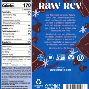 Raw Rev Vegan High-Protein Bars, Double Chocolate Brownie Batter, 10g Plant Protein, 12g Fiber, Non-GMO, 1.6 Oz, 12 Count (Pack of 1)