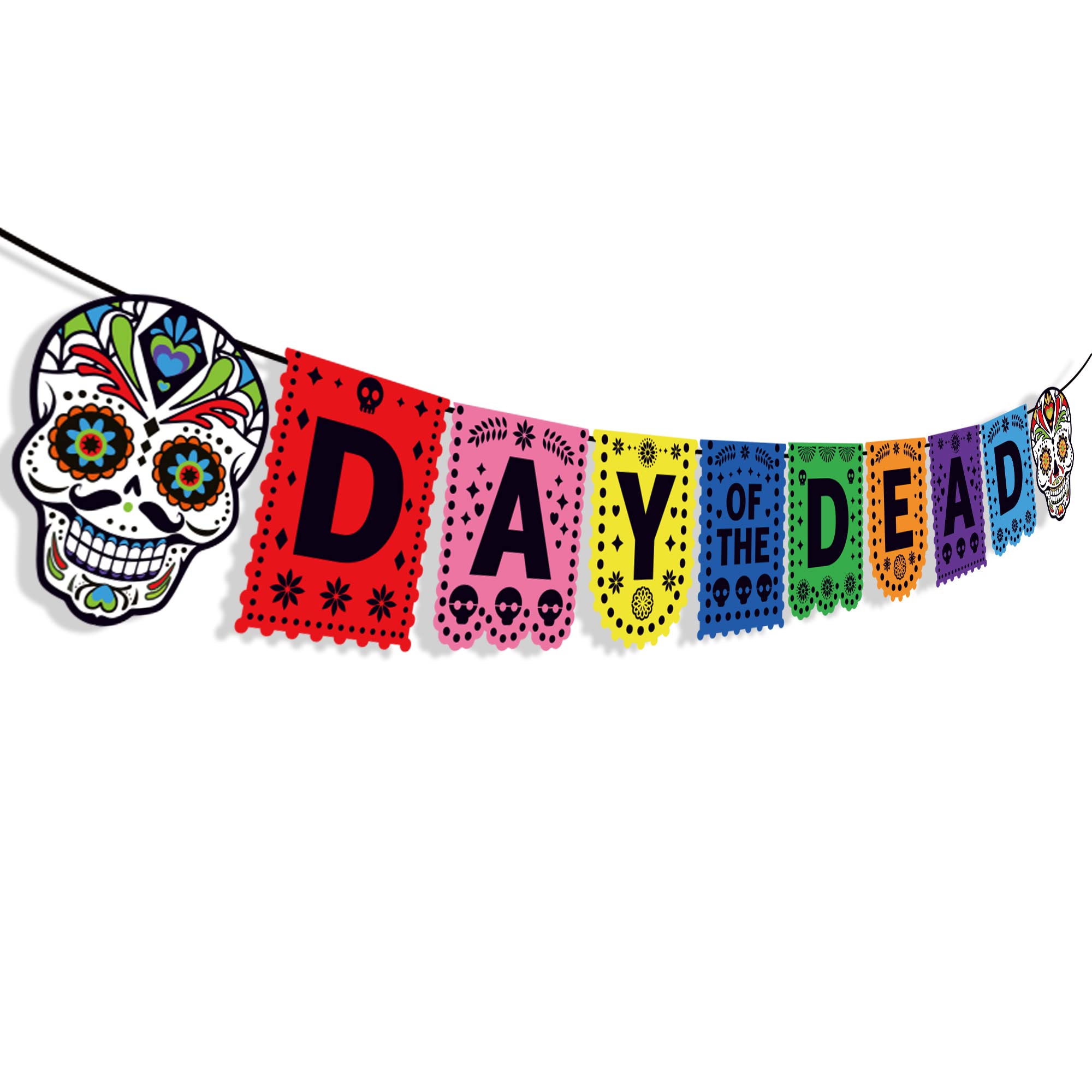 Day of The Dead Porch Banner Dia de Los Muertos Banner Mexican Banner Skulls and Skeletons Mexican Days Banner of Halloween Party Decoration, Days of the Dead Party Decoration