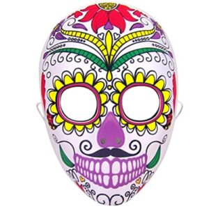 Day of the Dead Sugar Skull Senor Bones Plastic Mask