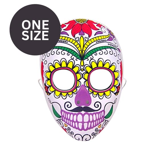 Day of the Dead Sugar Skull Senor Bones Plastic Mask