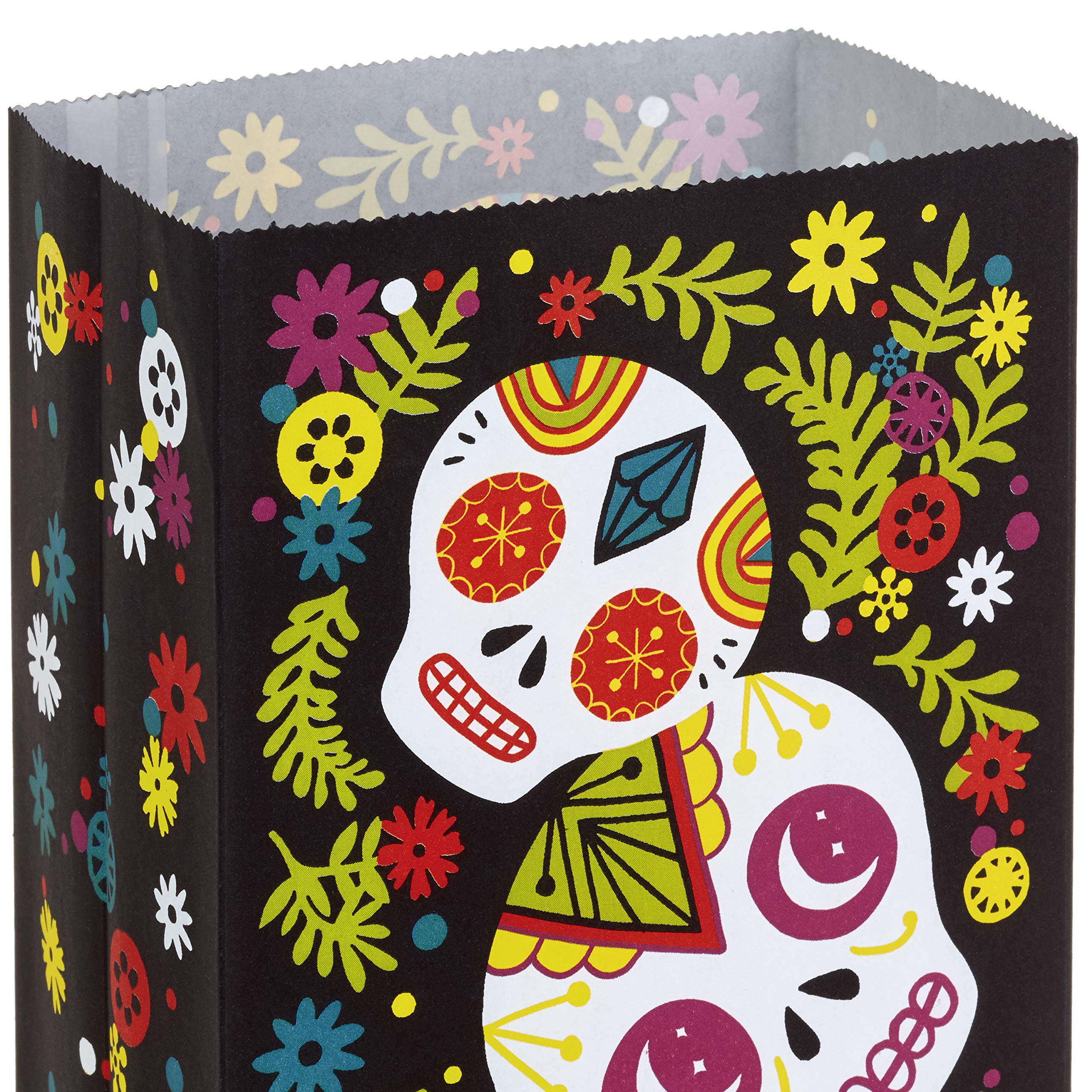 Hallmark Day of the Dead Party Favor and Wrapped Treat Bags (15 Ct.) for Halloween, Día de los Muertos, Class Parties, Care Packages and More