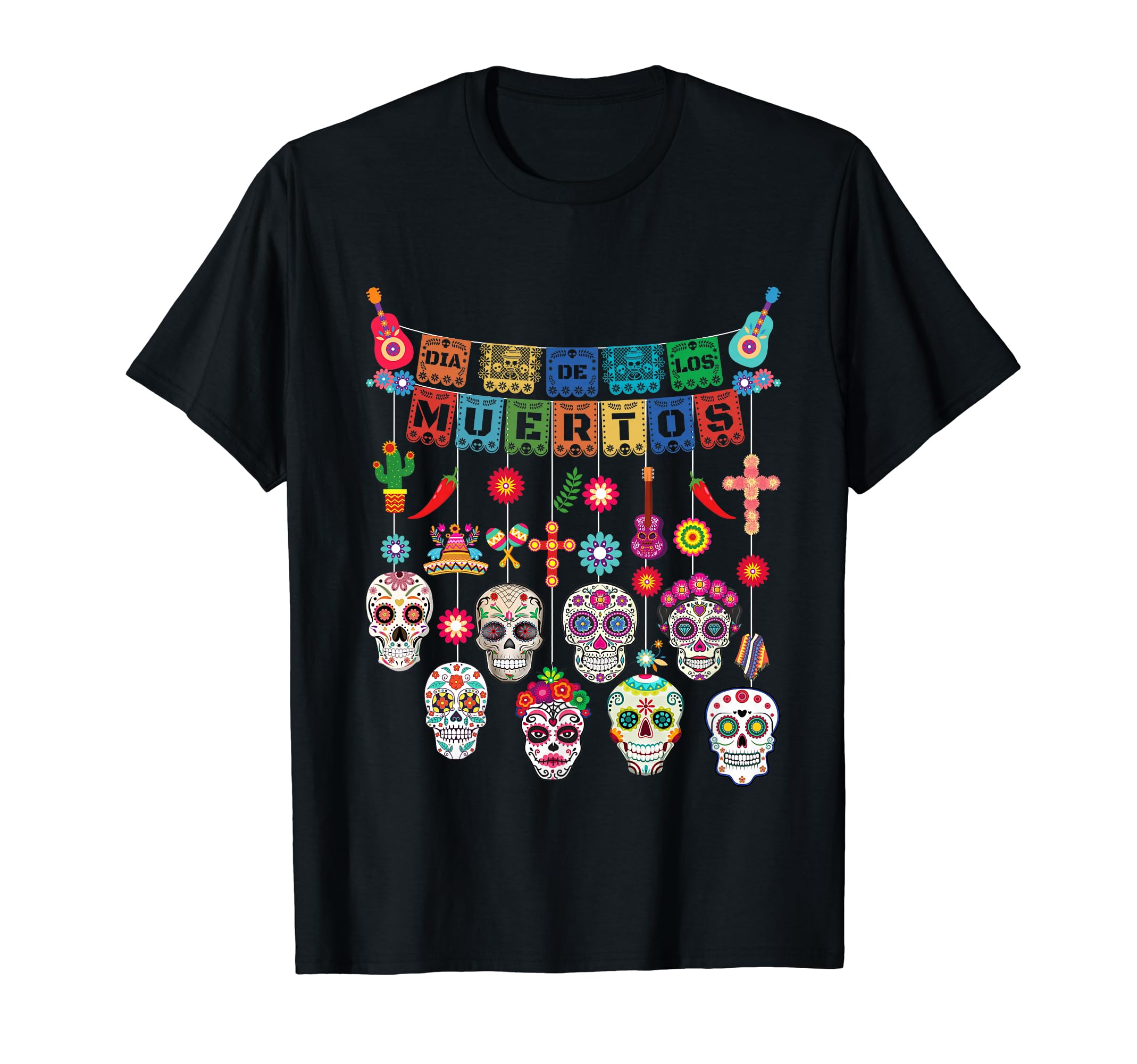 Dia De Los Muertos Funny Day of the dead Hanging skulls T-Shirt