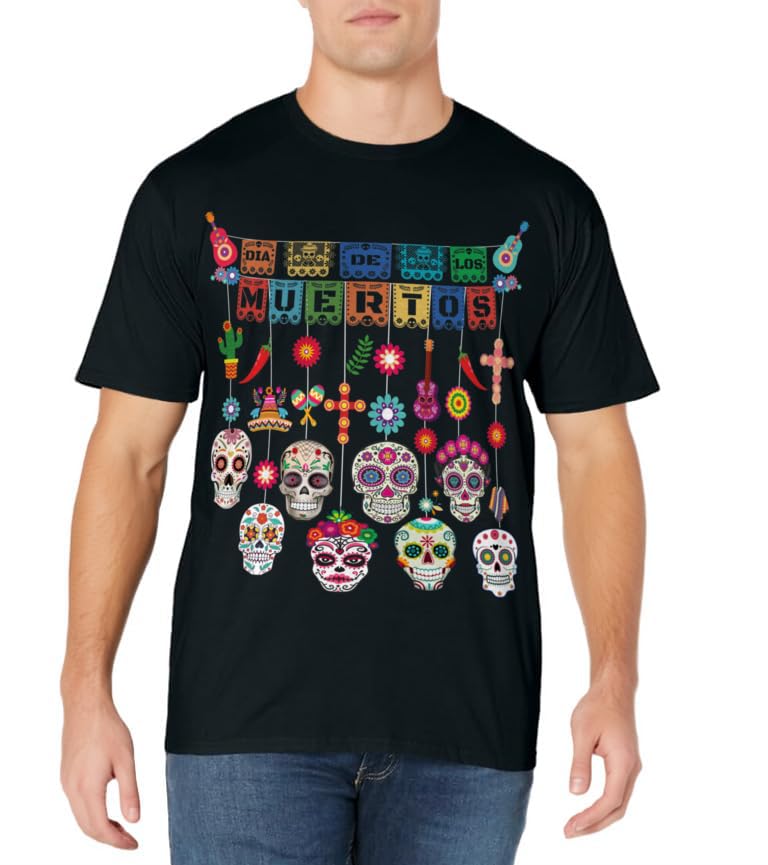 Dia De Los Muertos Funny Day of the dead Hanging skulls T-Shirt