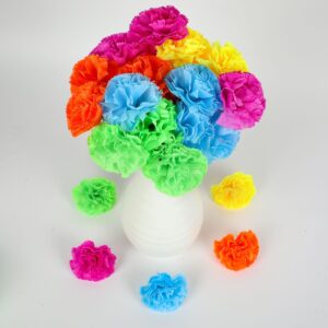 50PCS Artificial Marigold Flowers Heads Silk Colors Flower for Dia De Los Muertos Day of The Dead Diwali Home Decor Indian Theme Weddings DIY Wreath Garland Decoration