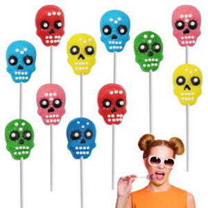 Fruidles Halloween Skull Candy Day of the Dead Lollipops Individually Wrapped (12-Pack