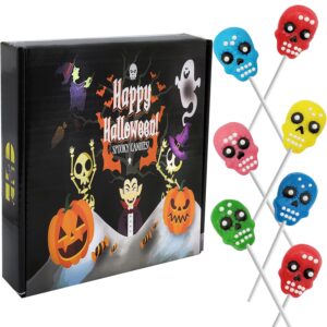 Fruidles Halloween Skull Candy Day of the Dead Lollipops Individually Wrapped (12-Pack