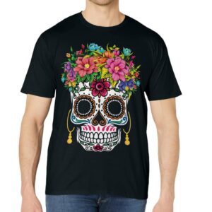 Sugar Skull Day Of The Dead Dia De Los Muertos Halloween T-Shirt