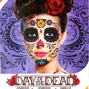 Floral Day of the Dead Sugar Skull Temporary Face Tattoo Kit