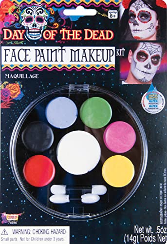 Forum Novelties Costume Day of The Dead Face Paint Makeup Kit, Net Wt. 14 g/.5 Oz