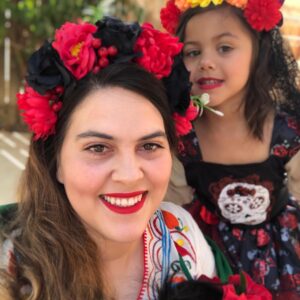 Vividsun Day of The Dead Flower Headband Rose Flower Crown Headpiece (red black)