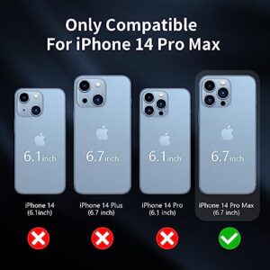 MAXCURY for iPhone 14 Pro Max Case, Heavy Duty Shockproof Dual Layer Rugged Full-Body Protective Phone Cover, 2 in 1 Slim Fit Silicone Rubber Phone Case for Men & Women (Black)