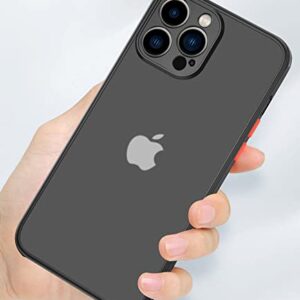 ZEZHOU for iPhone 14 Pro Max Phone Case, Shockproof for iPhone 14 Pro Max Case, Military Grade Drop Protection, Protective Hard Back Slim Translucent Case for iPhone 14 Pro Max 6.7'', Frosted Black