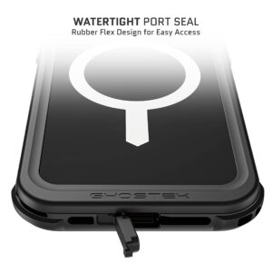 Ghostek NAUTICAL Waterproof Case for iPhone 14 Pro Max Screen Camera Lens Protector Holster Belt Clip MagSafe Heavy Duty Shockproof Full Body Covers Designed for 2022 Apple iPhone14ProMax 6.7" (Black)