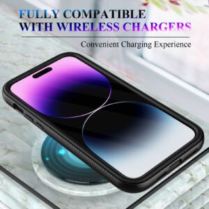 wahhle Designed for iphone 14 Pro Max Case, Full-Body Phone Cover with Screen Protector【Built-in, Touch Sensitive, Anti Scratch】 Upgraded Shockproof TPU Bumper Cases 2022 6.7 Inches-Black Clear