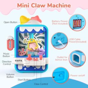 Skirfy Claw Machine for Kids, Claw Game Machine,Candy Machine with 27PCS Toy Prizes Inside,Boys Arcade Machine,Adjustable Sound,Great Birthday Gifts for Boys Girls