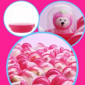 Capsule Vending Machine Translucent Pink Acorn Capsules Empty 30 pcs 1.1 inch - Gumball Machine Capsules Bulk Party Favors DIY Containers - Easter Basket Stuffers Gifts Pinata Stuffers